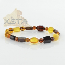 Multi color amber beads bracelet